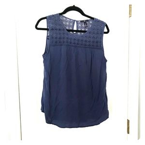 Gap Relaxed Blouse with Lace hem